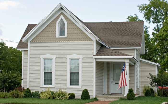 siding design with 2 colors and styles