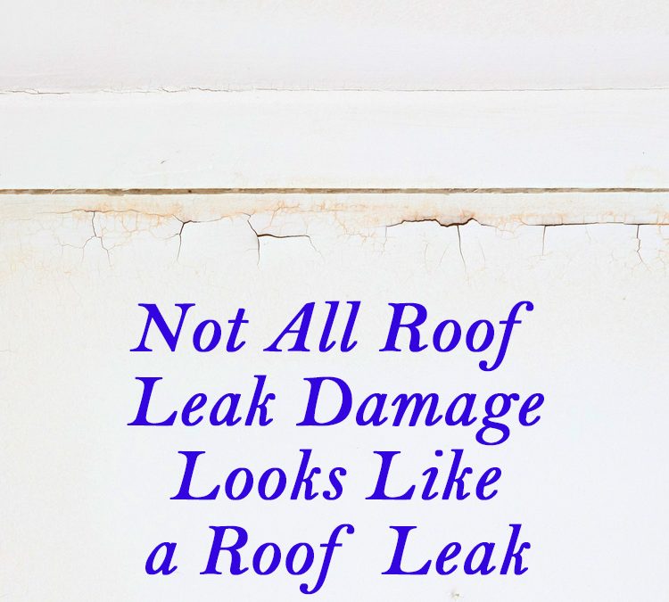 roof leak that appeared on a wall