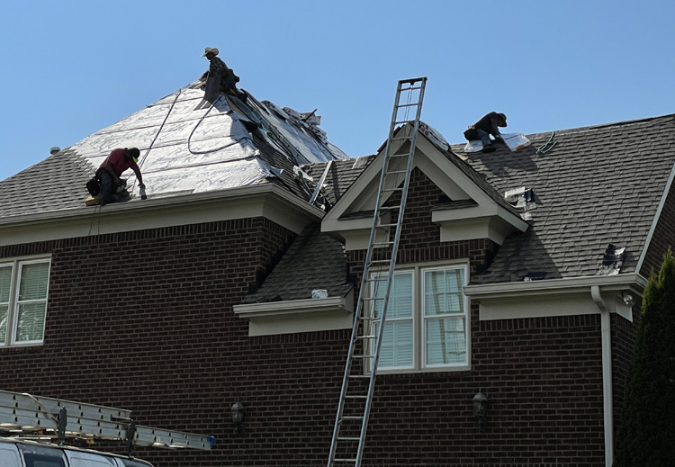 roof replacement gutter replacement